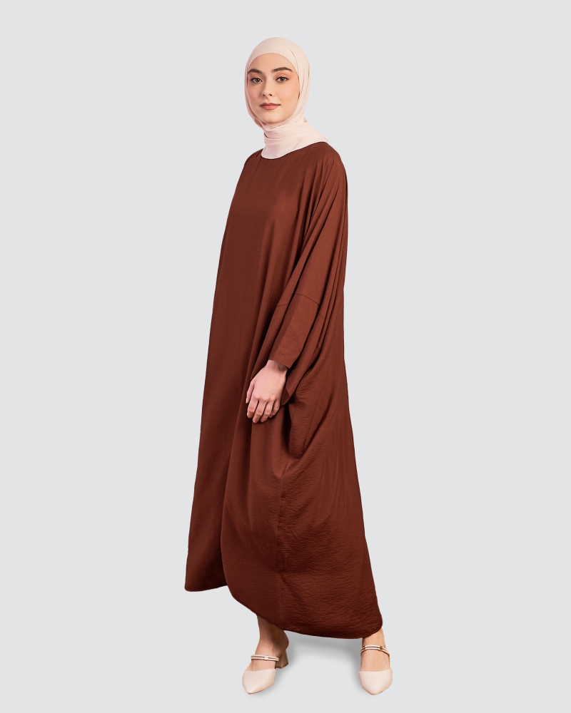 Image of X-PRESS KAFTAN DRESS - DARK AMBER