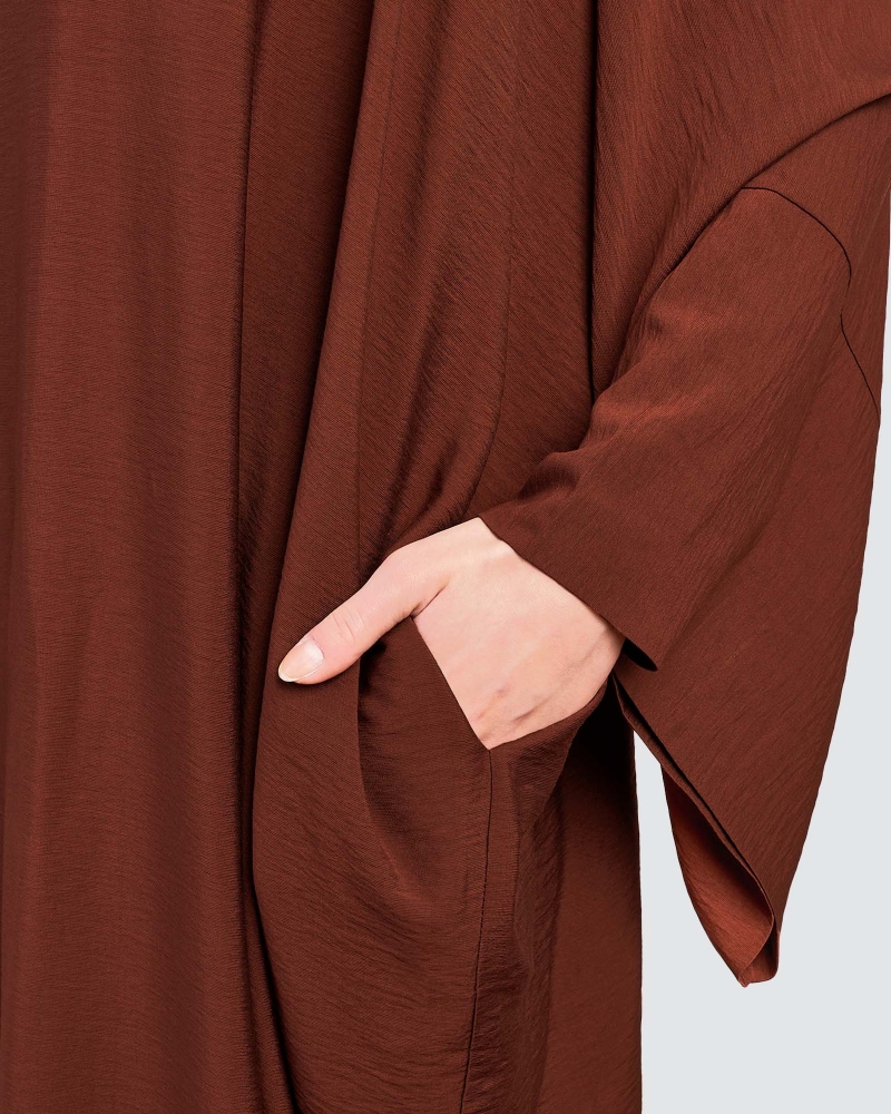 Image of X-PRESS KAFTAN DRESS - DARK AMBER