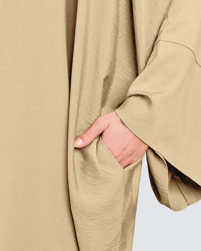 Image of X-PRESS KAFTAN DRESS - LATTE