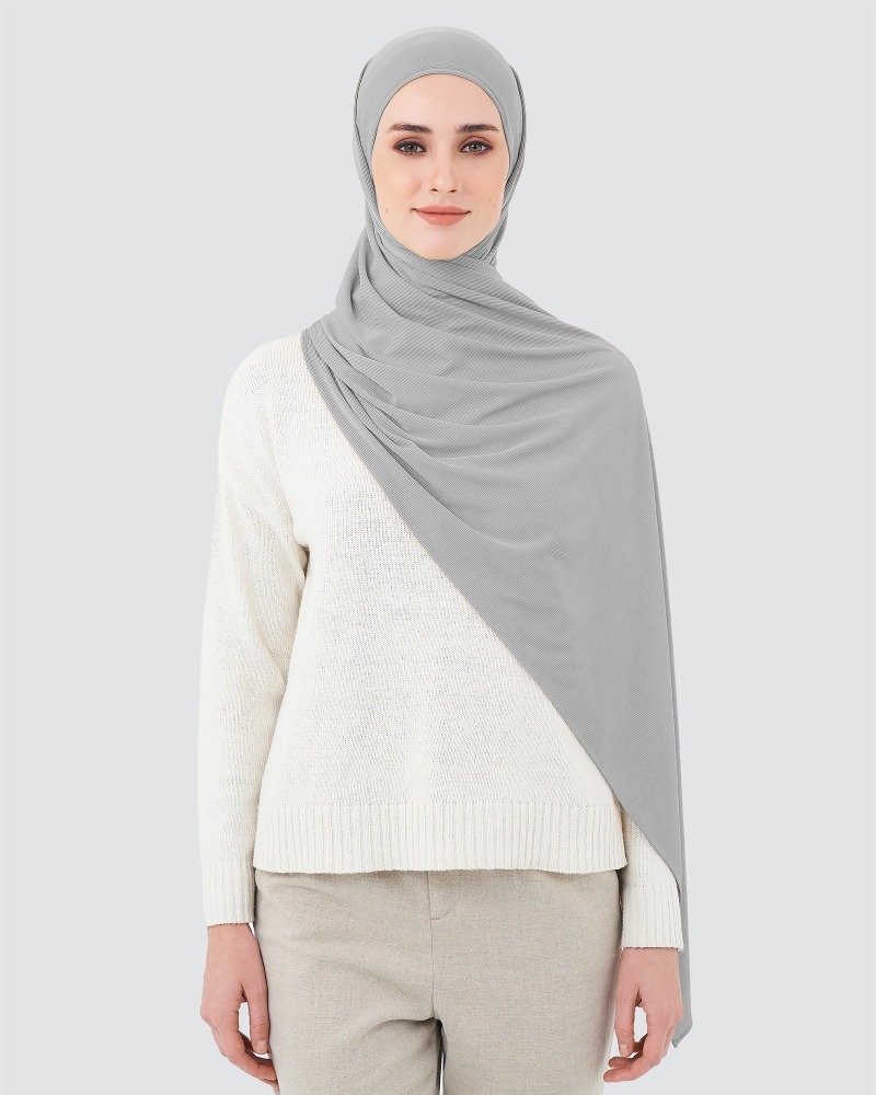 Image of YURI STRETCH KNIT - HEATHER GREY