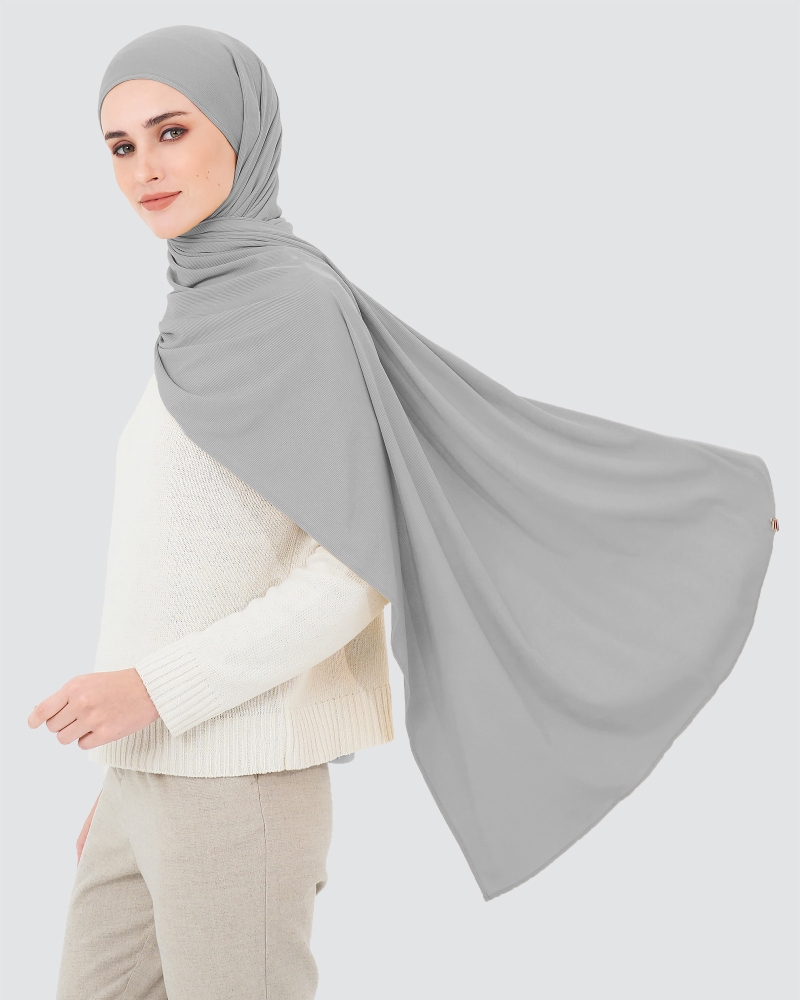 Image of YURI STRETCH KNIT - HEATHER GREY