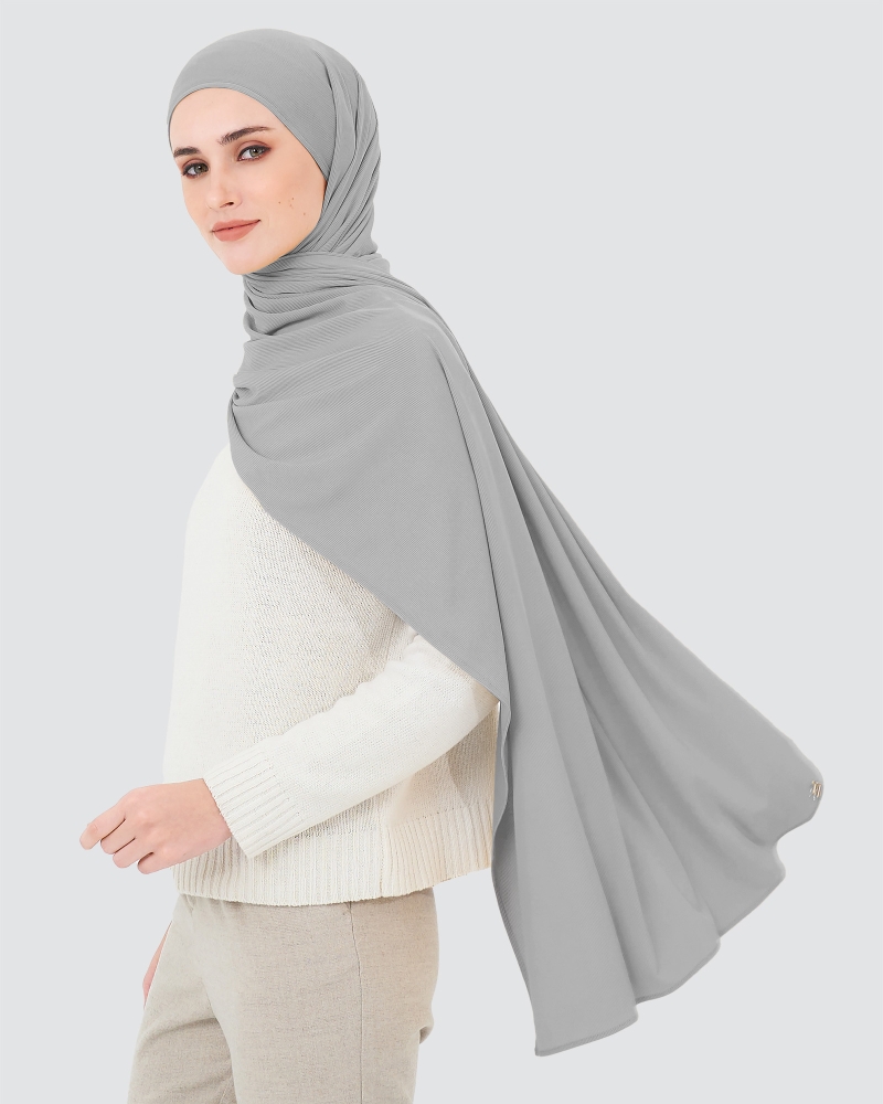 Image of YURI STRETCH KNIT - HEATHER GREY