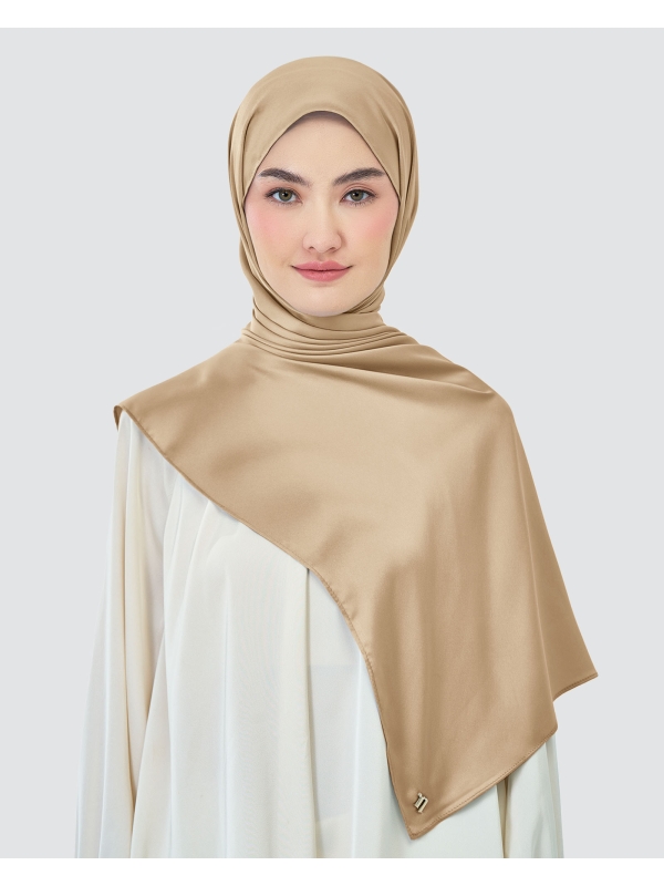 AMAYA SATIN SHAWL - BRUSH