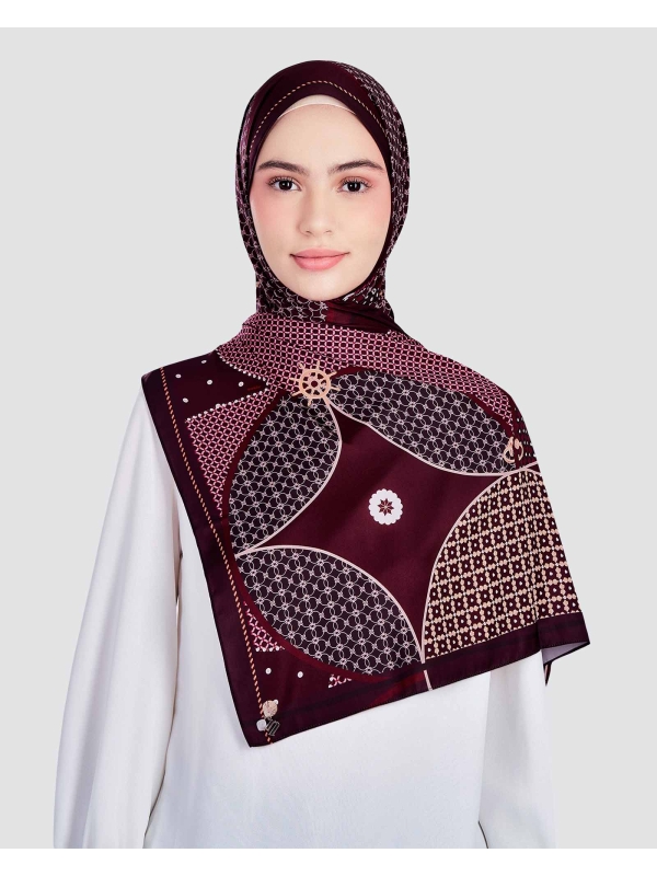 BLUE CRUISE SHAWL - ANCHOR RED