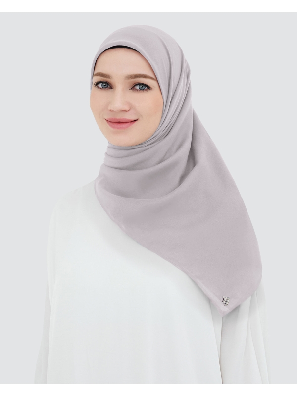 COTTON VOILE SQUARE - WARM GREY