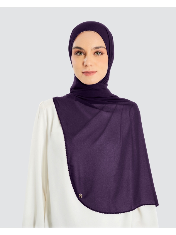 DELILAH CHIFFON SHAWL - IMPERIAL  VIOLET