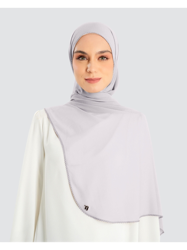 DELILAH CHIFFON SHAWL - LILAC MIST