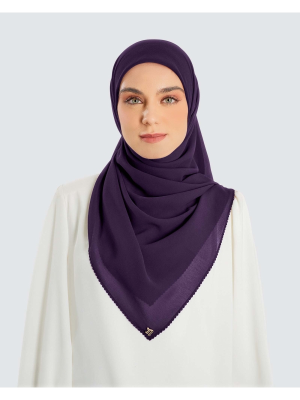 DELILAH CHIFFON SQUARE - IMPERIAL  VIOLET