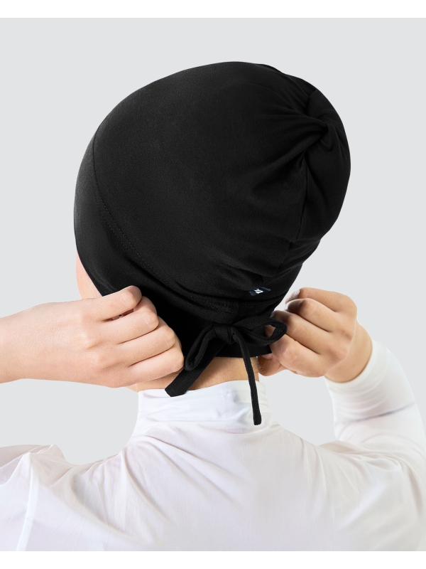 INNER DRAWSTRING SNOWCAP - JET BLACK