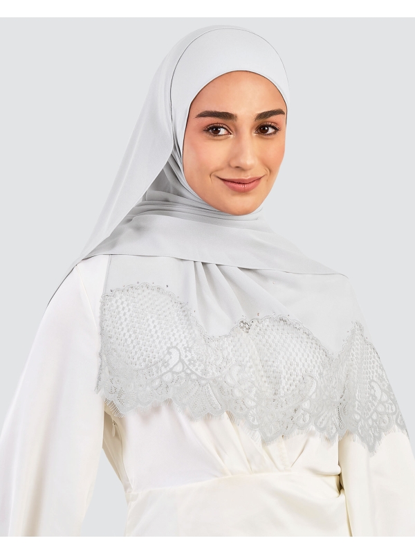 JANNA LACE CRYSTAL SHAWL - SILVER