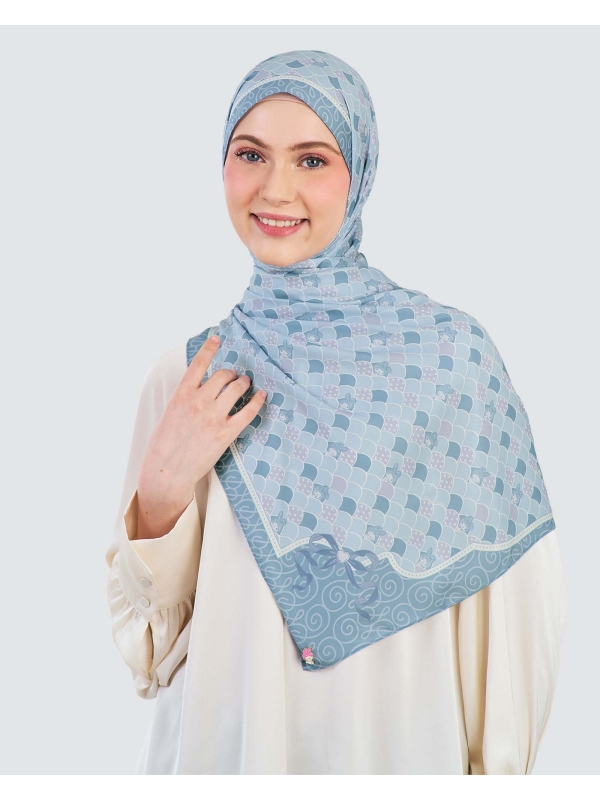 MY MELODY X NAELOFAR SHAWL - BLUEBELL