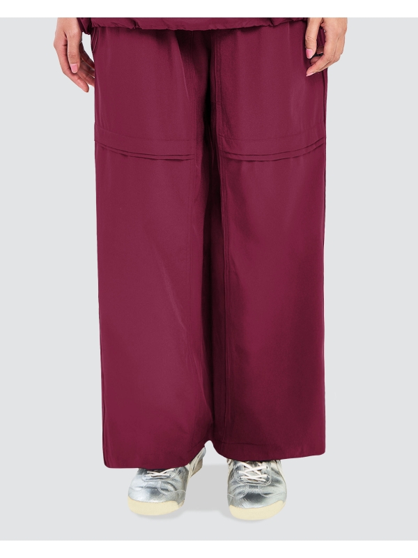 nPOWER DRAWSTRING PANTS - BERRY