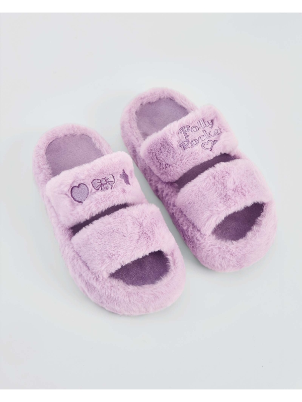 POLLY POCKET X NAELOFAR PLUSH SLIPPERS - LOCKET LILAC