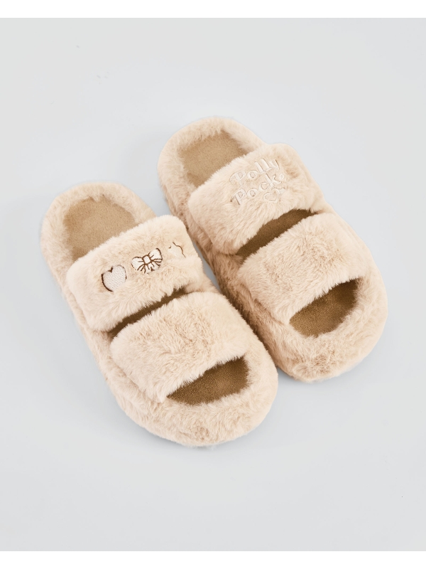 POLLY POCKET X NAELOFAR PLUSH SLIPPERS - MISTY CREAM