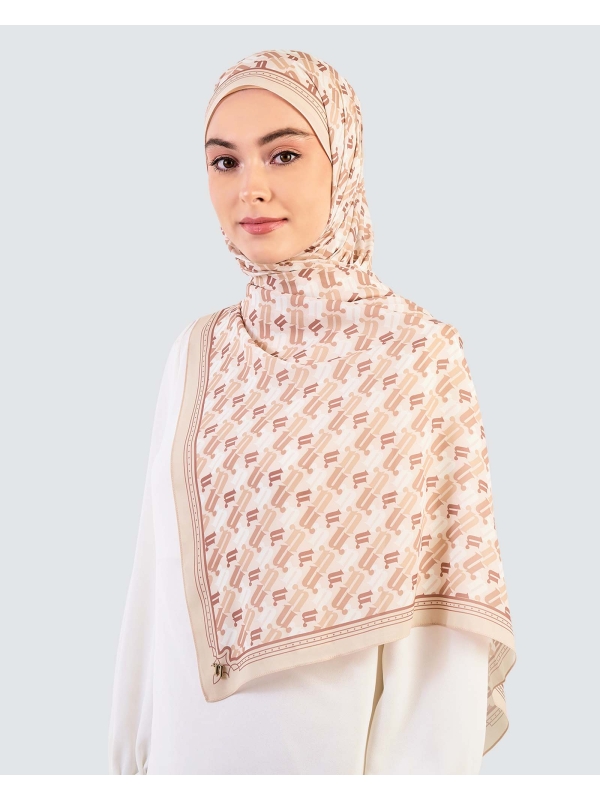 PUZZLE SHAWL - LATTE