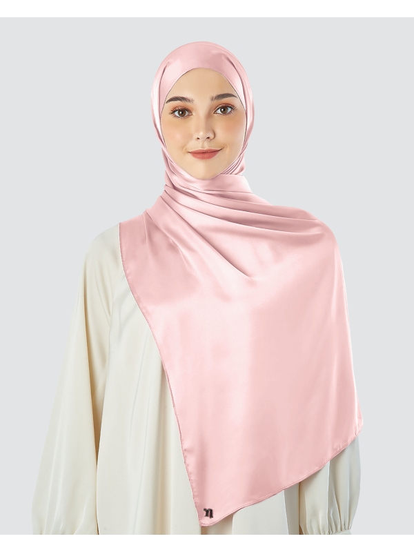 SATIN SHAWL - BABY PINK