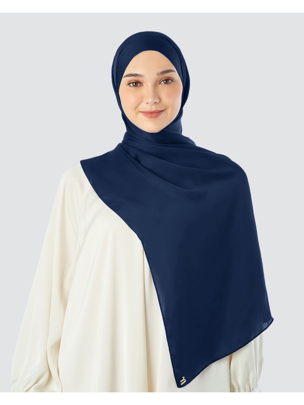 SATIN SHAWL - ESTATE BLUE