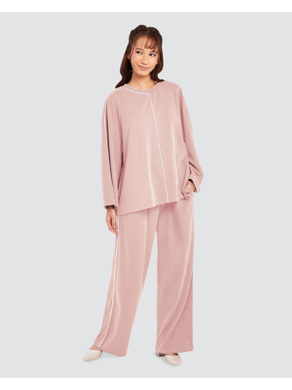 THEA OVERSIZED LINE TOP - ROSE