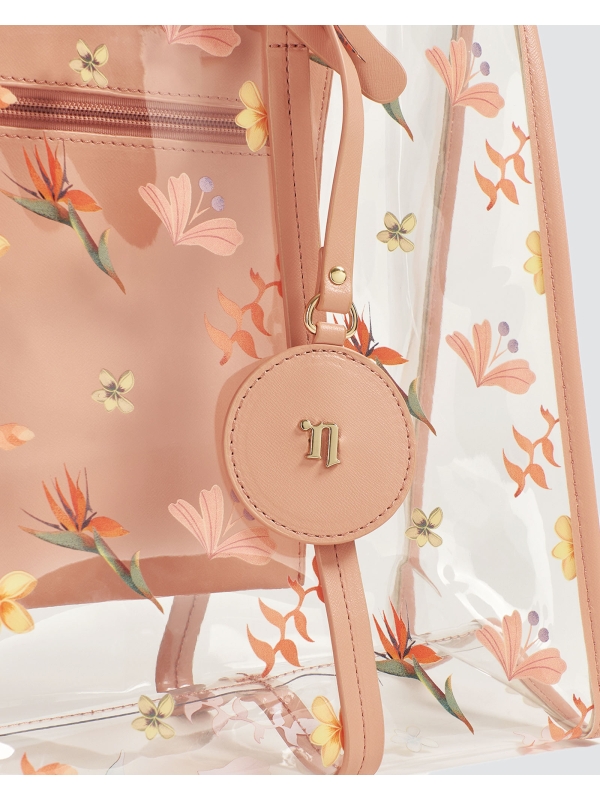TROPICOLO CLEAR TOTE BAG - APRICOT