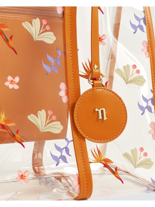 TROPICOLO CLEAR TOTE BAG - CINNAMON