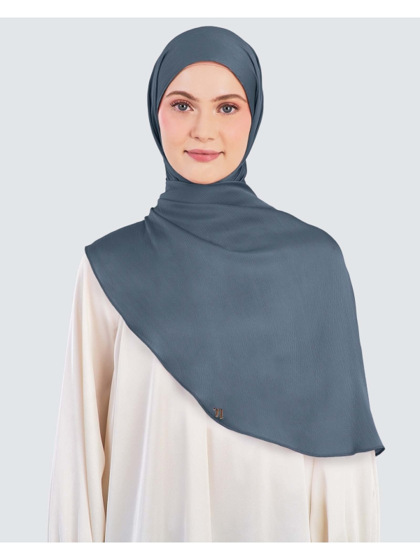 WAFFLE CHIFFON SHAWL - BLUEBERRY