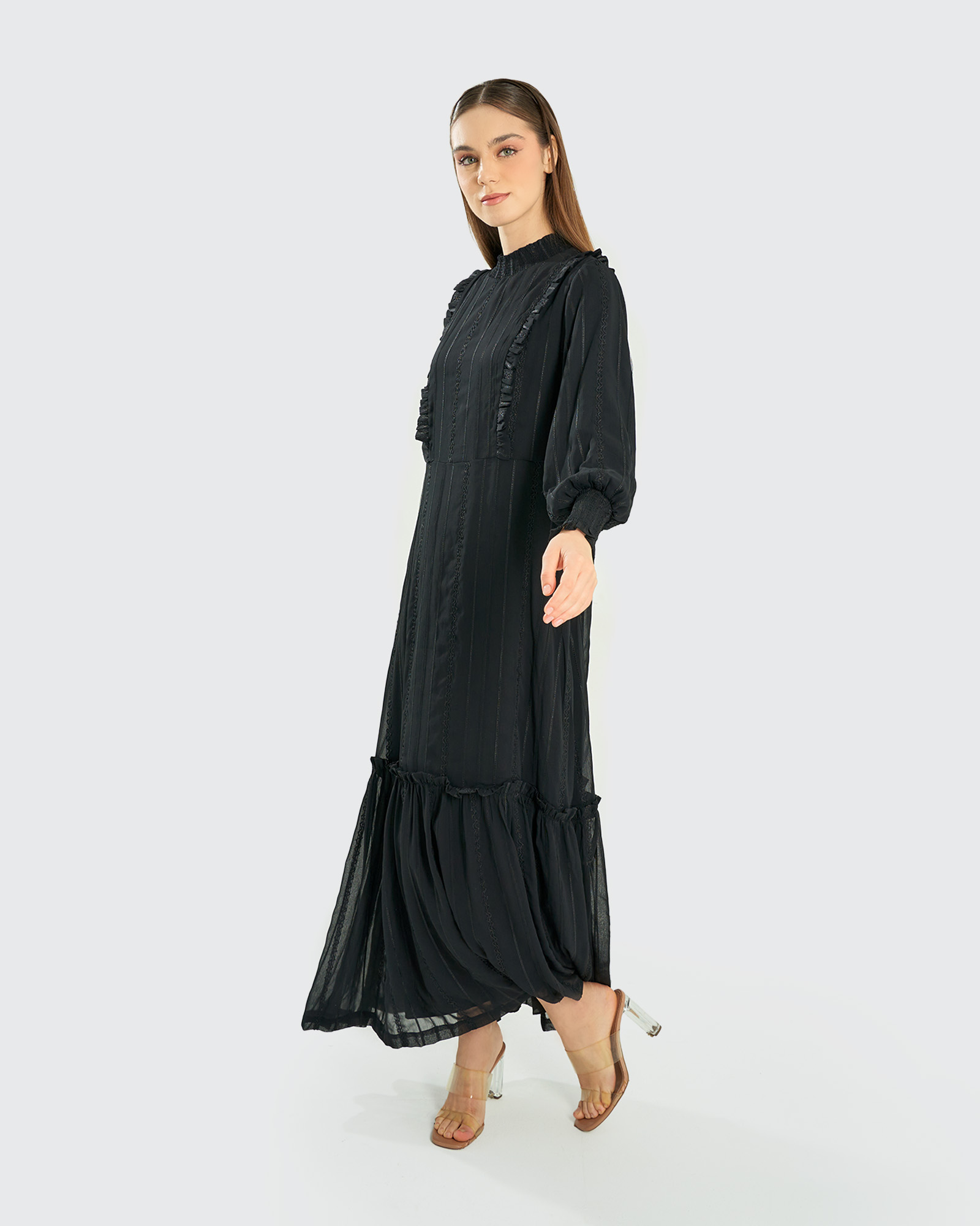 THE BUNGA SERIES: LACE DRESS - BLACK | Naelofar.com | Singapore