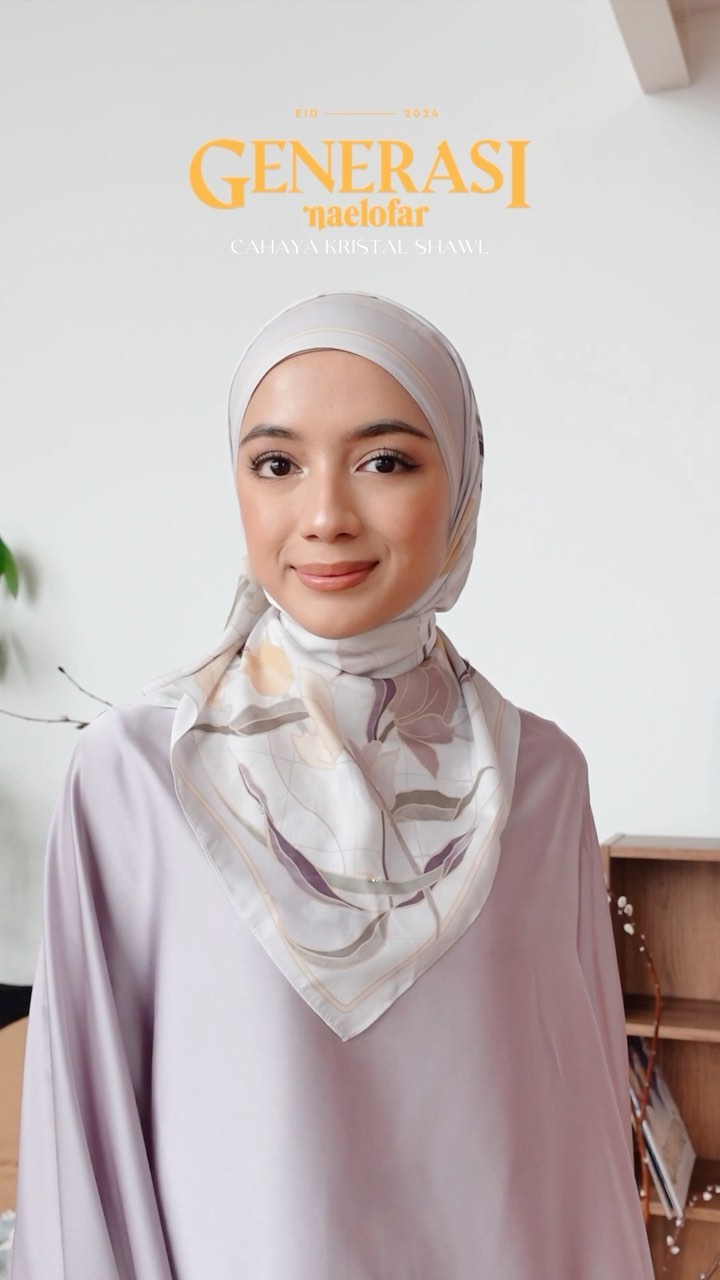 Celebrate Raya in style with Marlissa Ilya’s chic hijab tutorial featuring the Cahaya Kristal Shawl. Elevate your festive look effortlessly.🌙✨ Save this tutorial for Raya day! <br/>
<br/>
#RayaHijabTutorial #CahayaKristal #NaelofarRaya